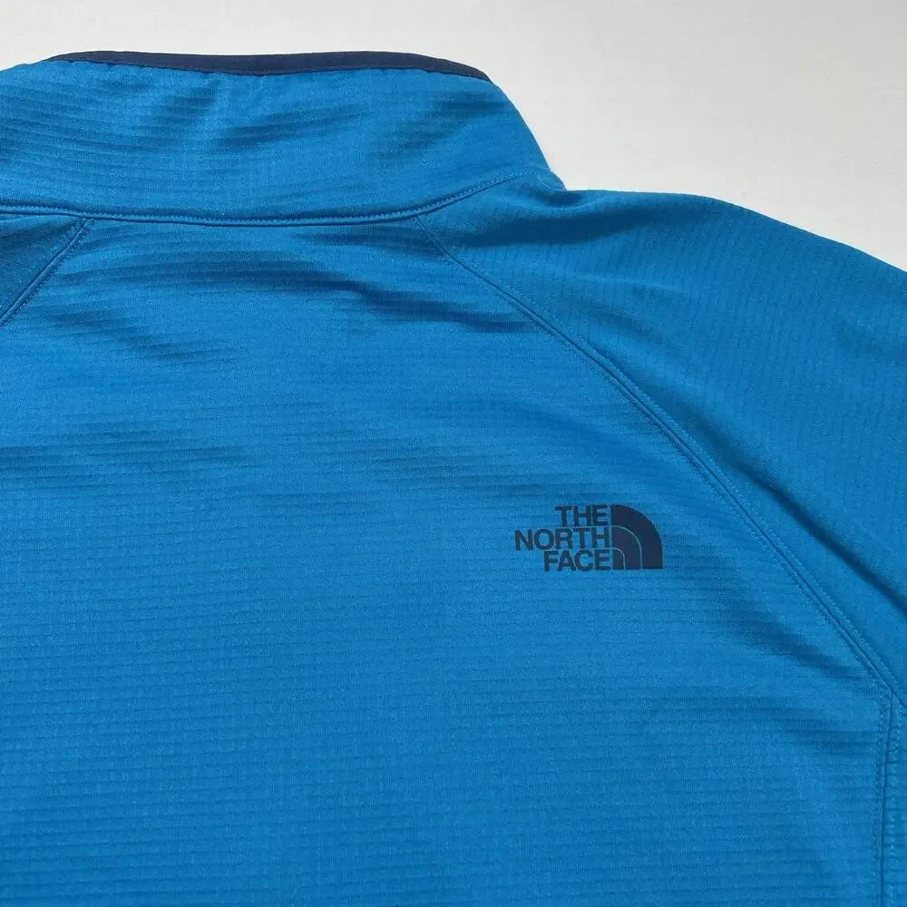 Mens The North Face Borod Fleece Full Zip Jacket Coat Blue L
